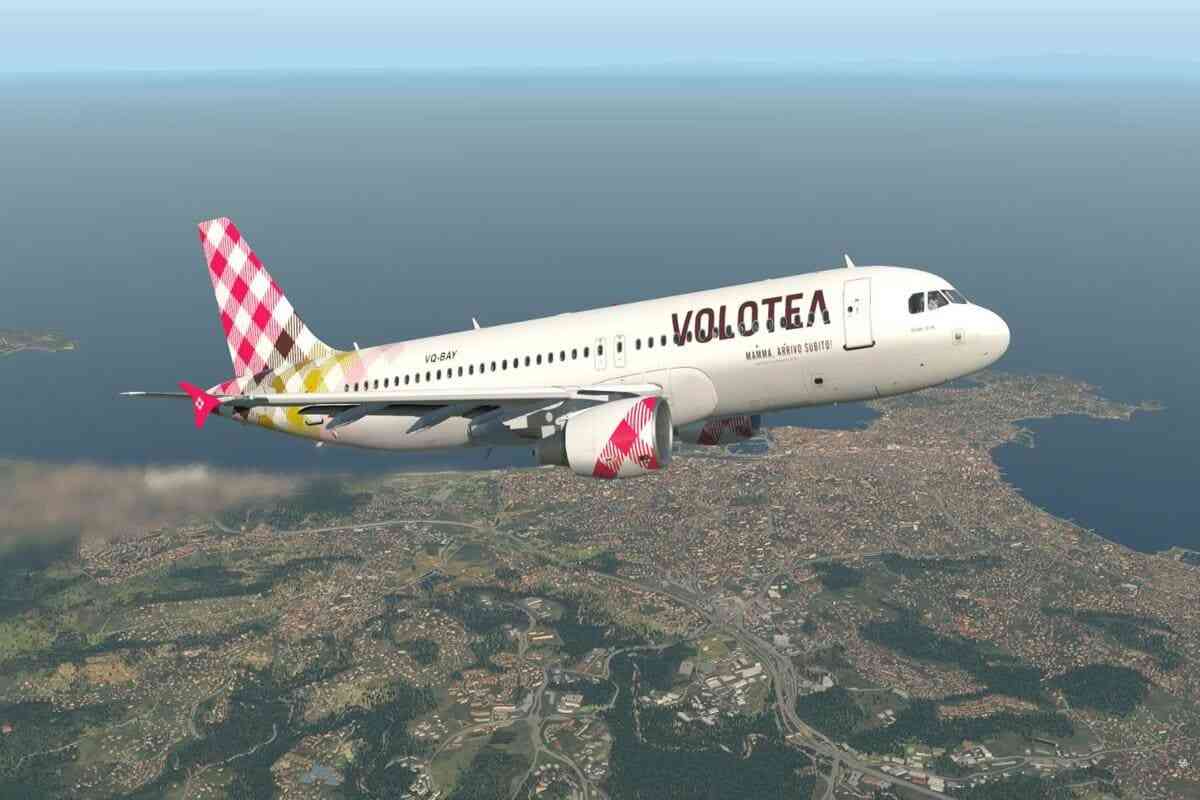 Aereo della Volotea in volo