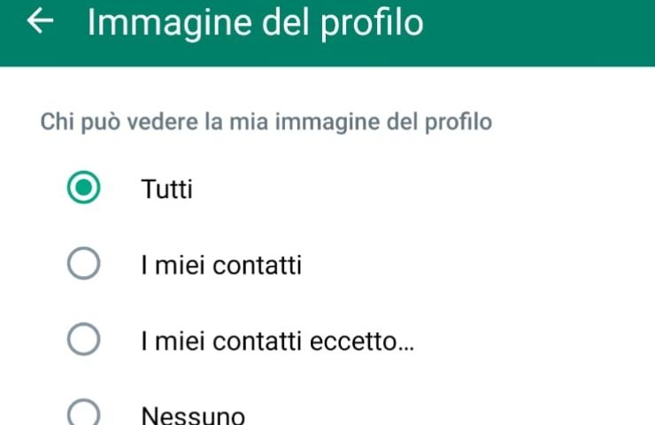 impostazioni privacy whatsapp