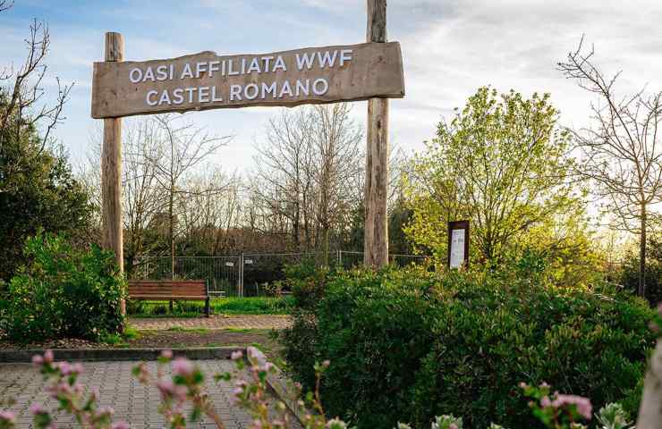 Uno degli ingressi all'oasi WWF di Castel Romano