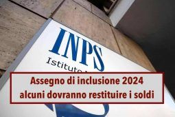 Restituzione dell'Assegno d'inclusione all'INPS