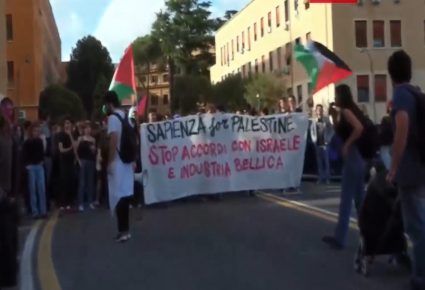 proteste a La Sapienza