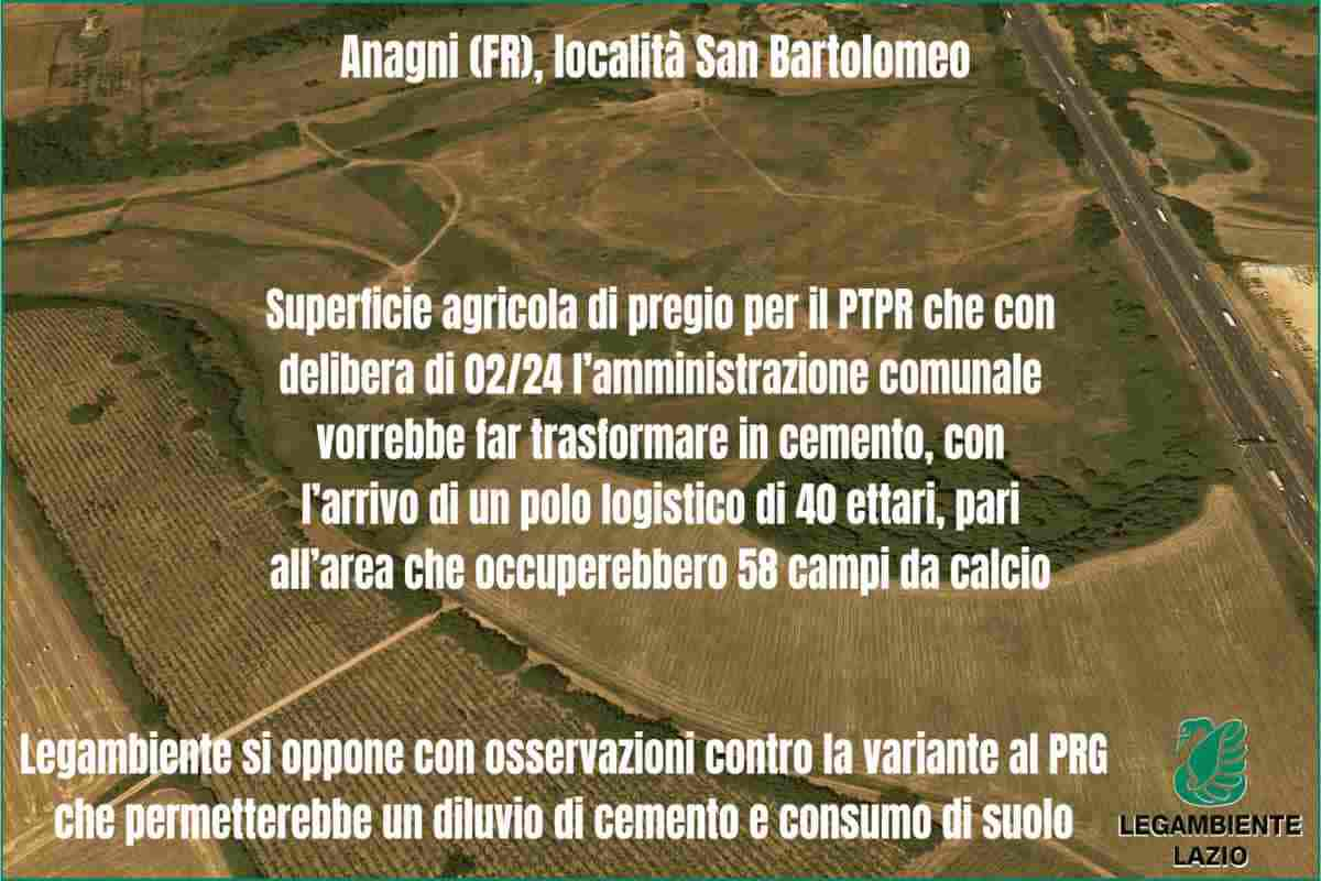 Bufera sul nuovo (mega) polo logistico per il Lazio: “Grande come 58 campi da calcio”, insorge Legambiente