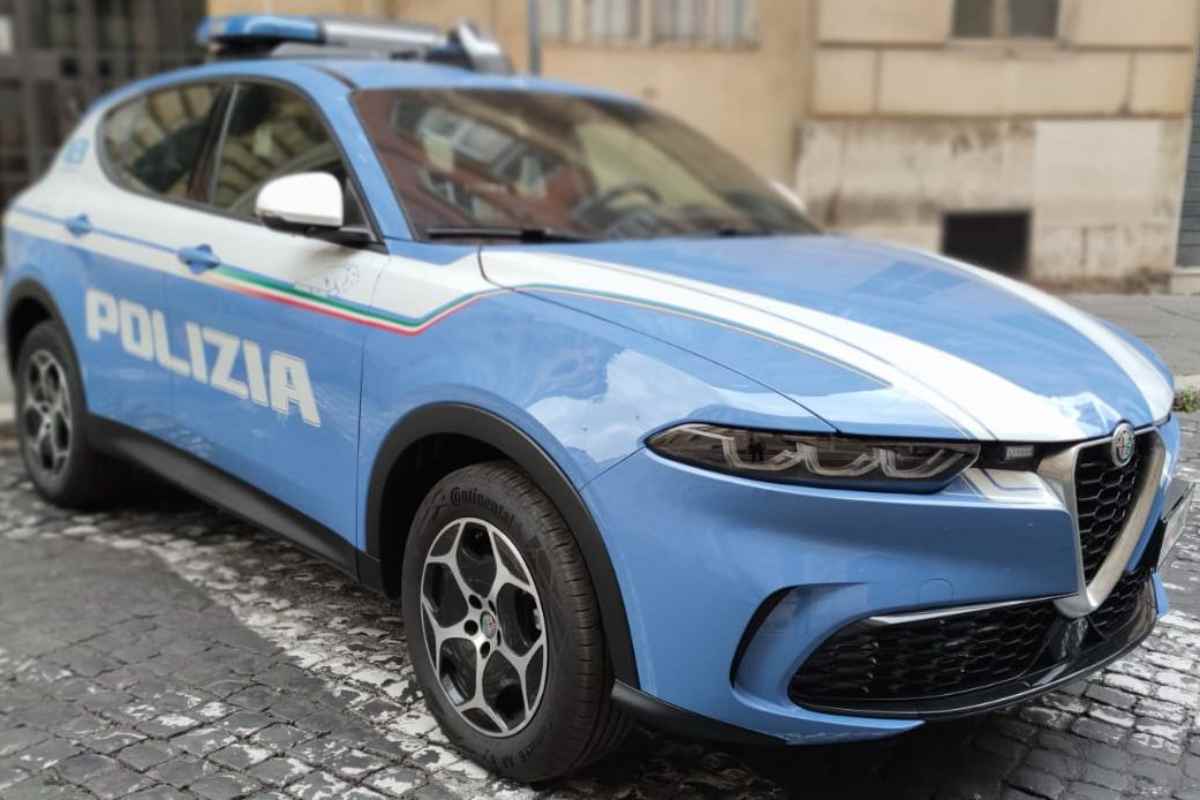 L'intervento della Polizia