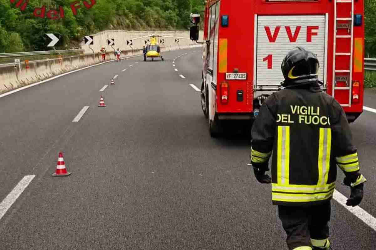 Autostrada chiusa sull'A1 in direzione Roma da Ponzano Romano