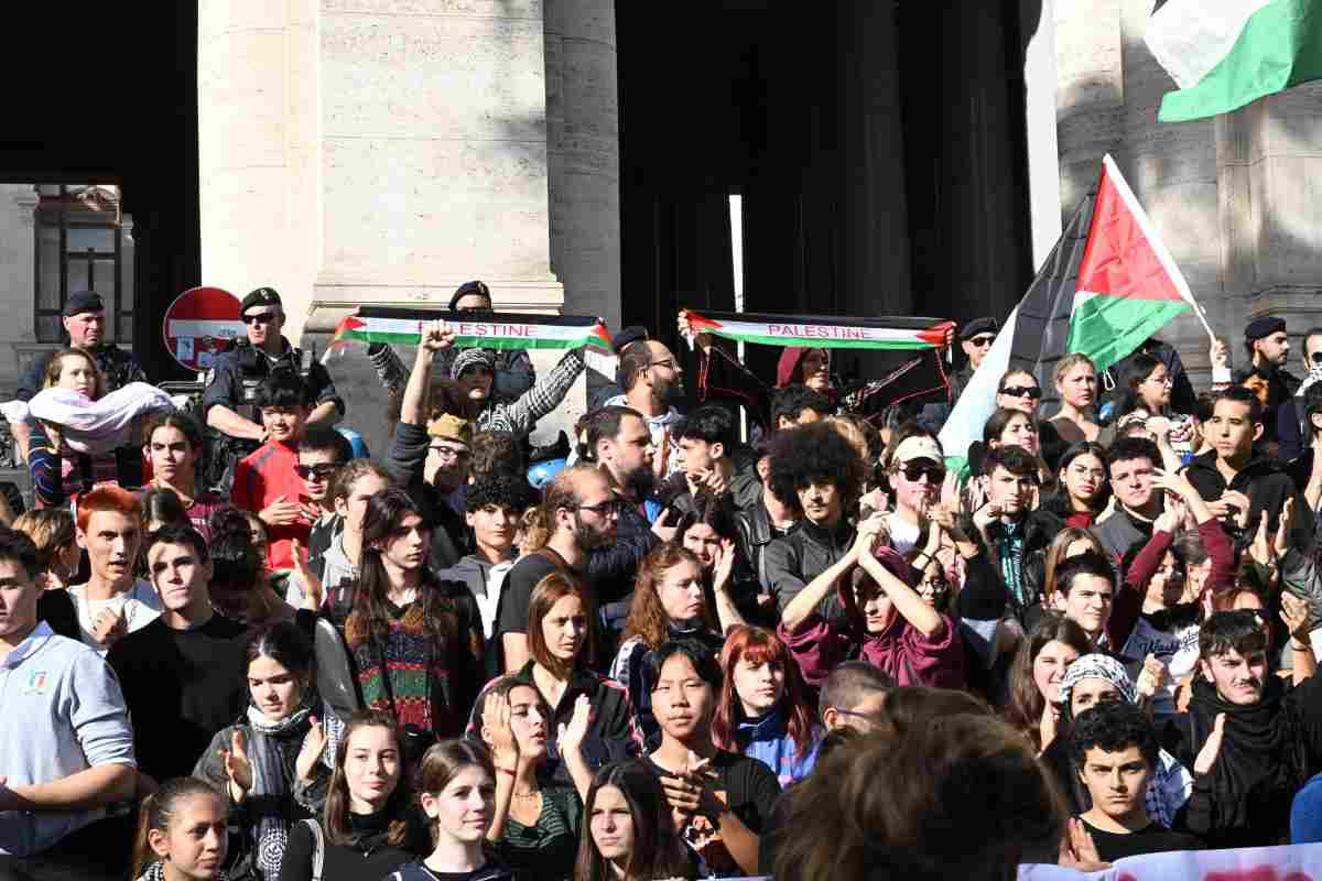 corteo studenti palestinesi roma