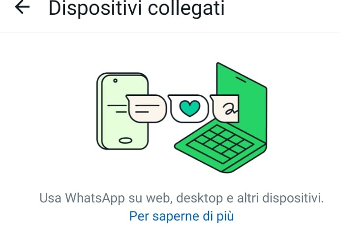 dispostivi collegati whatsapp