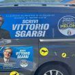 La singolare auto di Sgarbi per la campagna elettorale