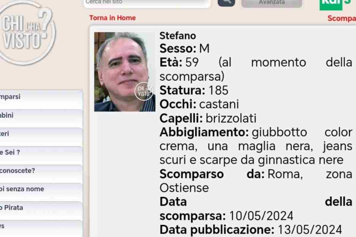 Stefano Bersani scomparso