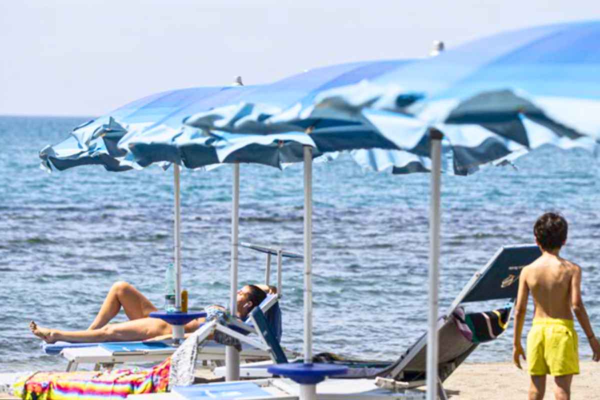Giornata in spiaggia in Italia