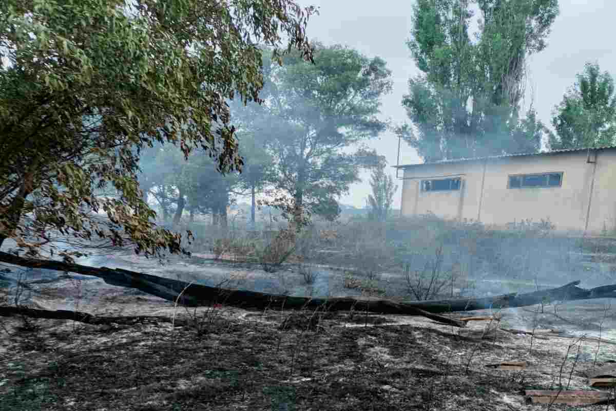 incendio sulla Pontina